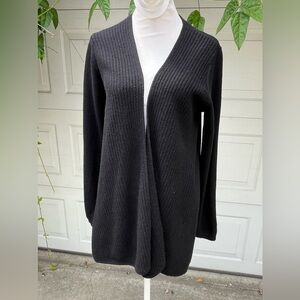 Women's Nordstrom collection black open cardigan sweater size M